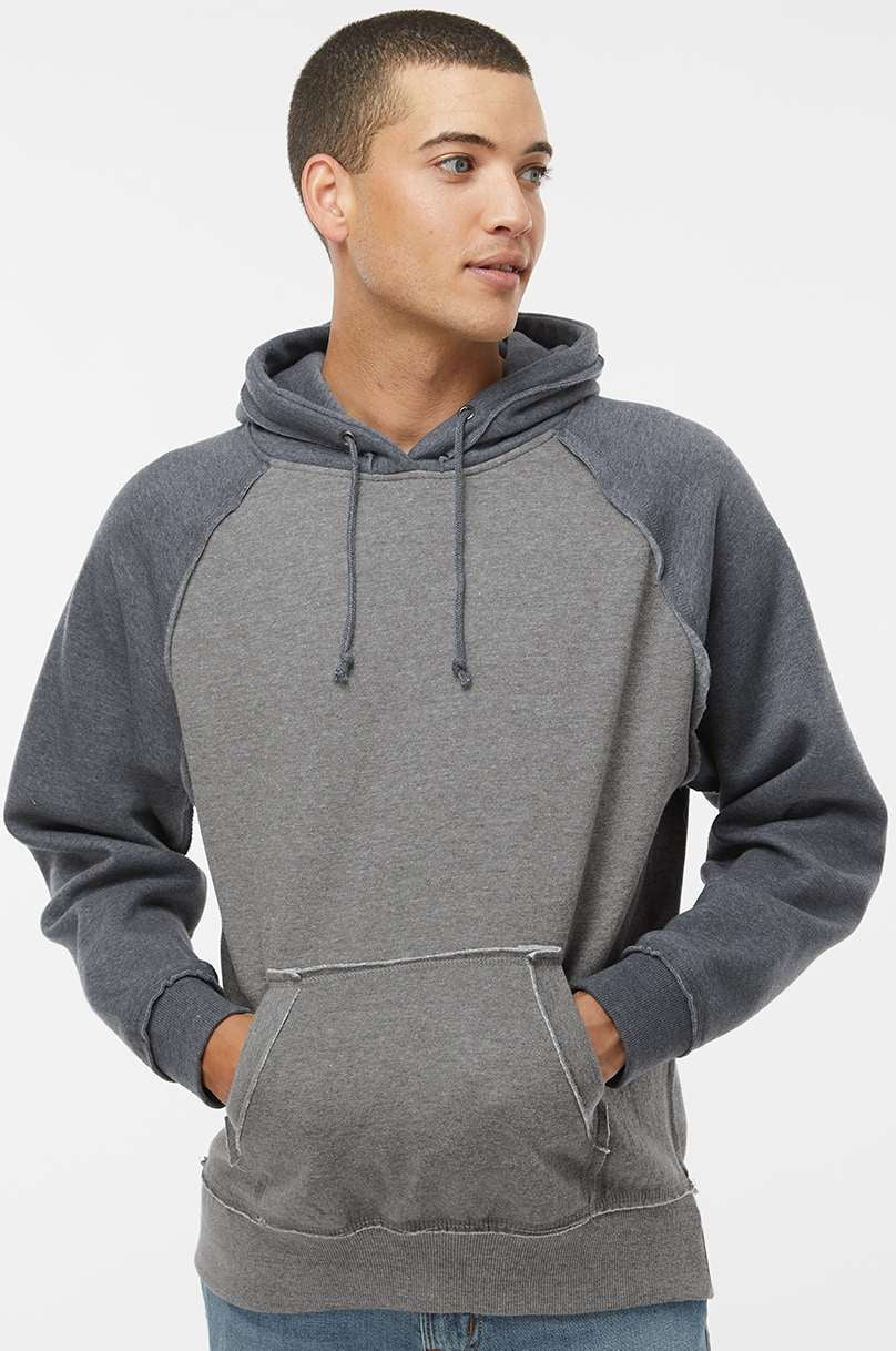 no-logo J America Vintage Heather Hooded Sweatshirt -Men's Layering-J. America-Thread Logic