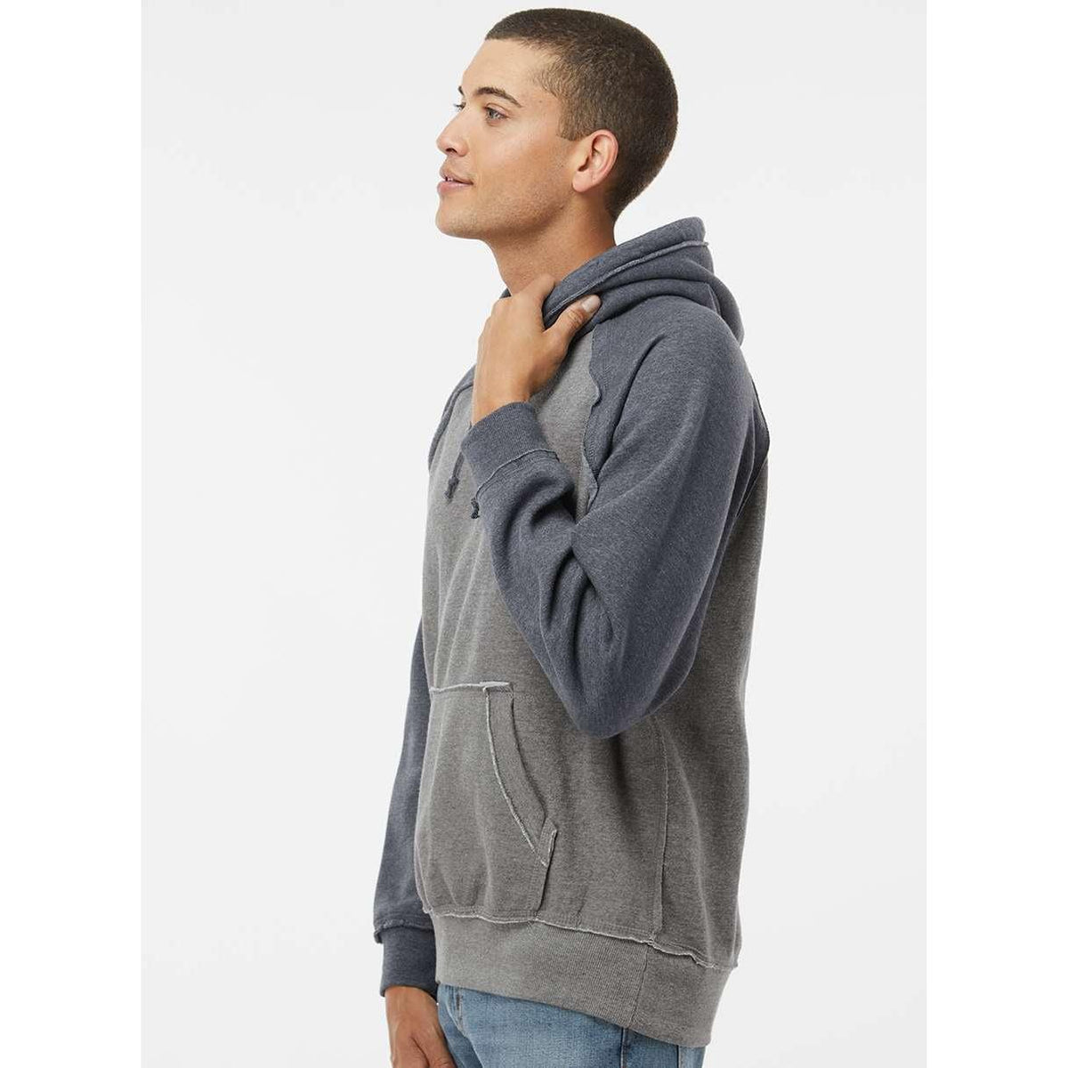 no-logo J America Vintage Heather Hooded Sweatshirt -Hoodies-J. America-Thread Logic