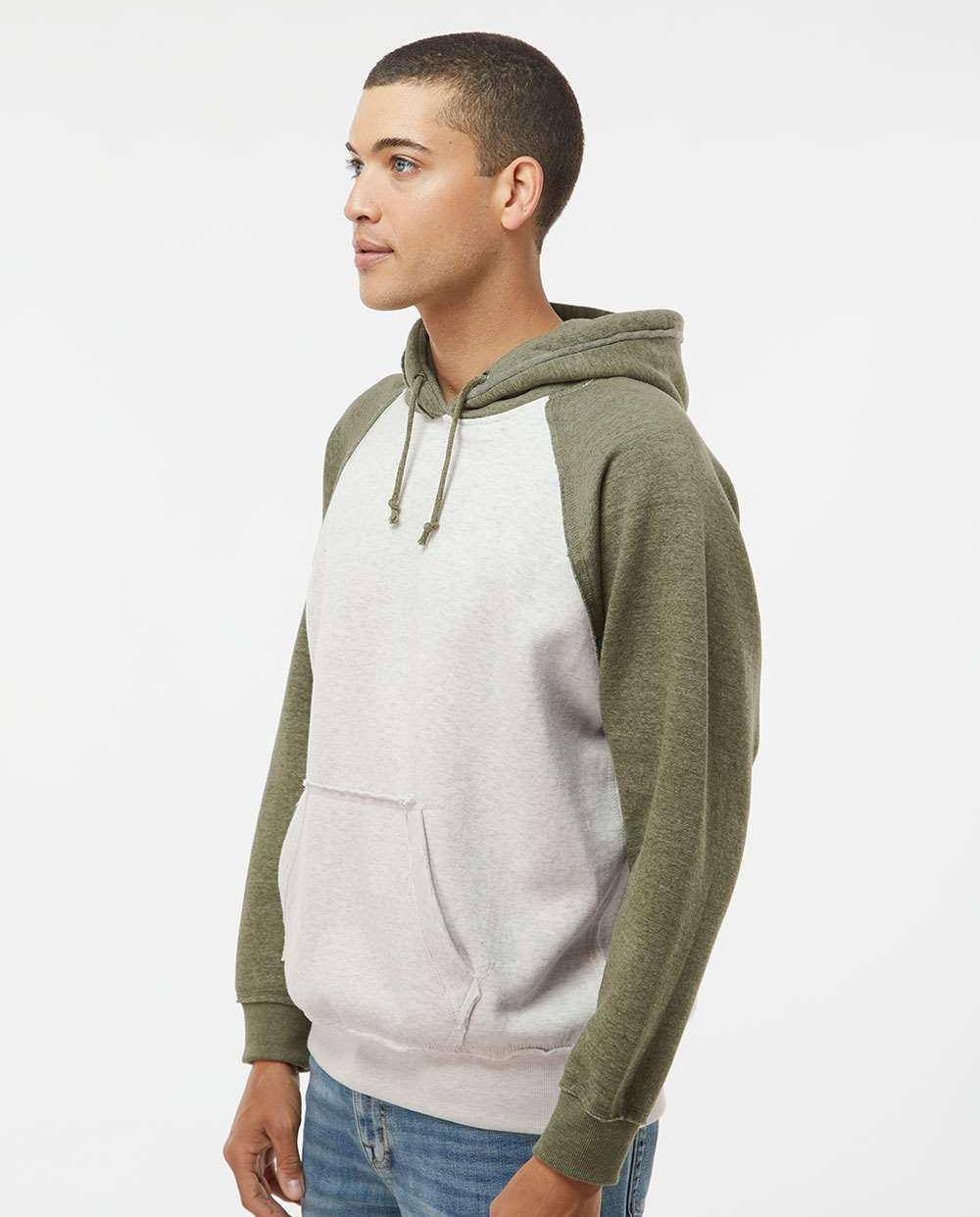 no-logo J America Vintage Heather Hooded Sweatshirt -Men's Layering-J. America-Thread Logic