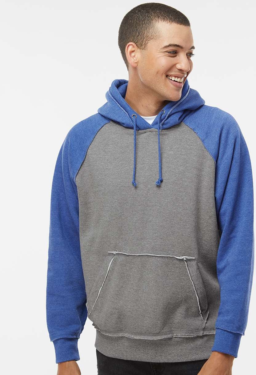 no-logo J America Vintage Heather Hooded Sweatshirt -Men's Layering-J. America-Thread Logic