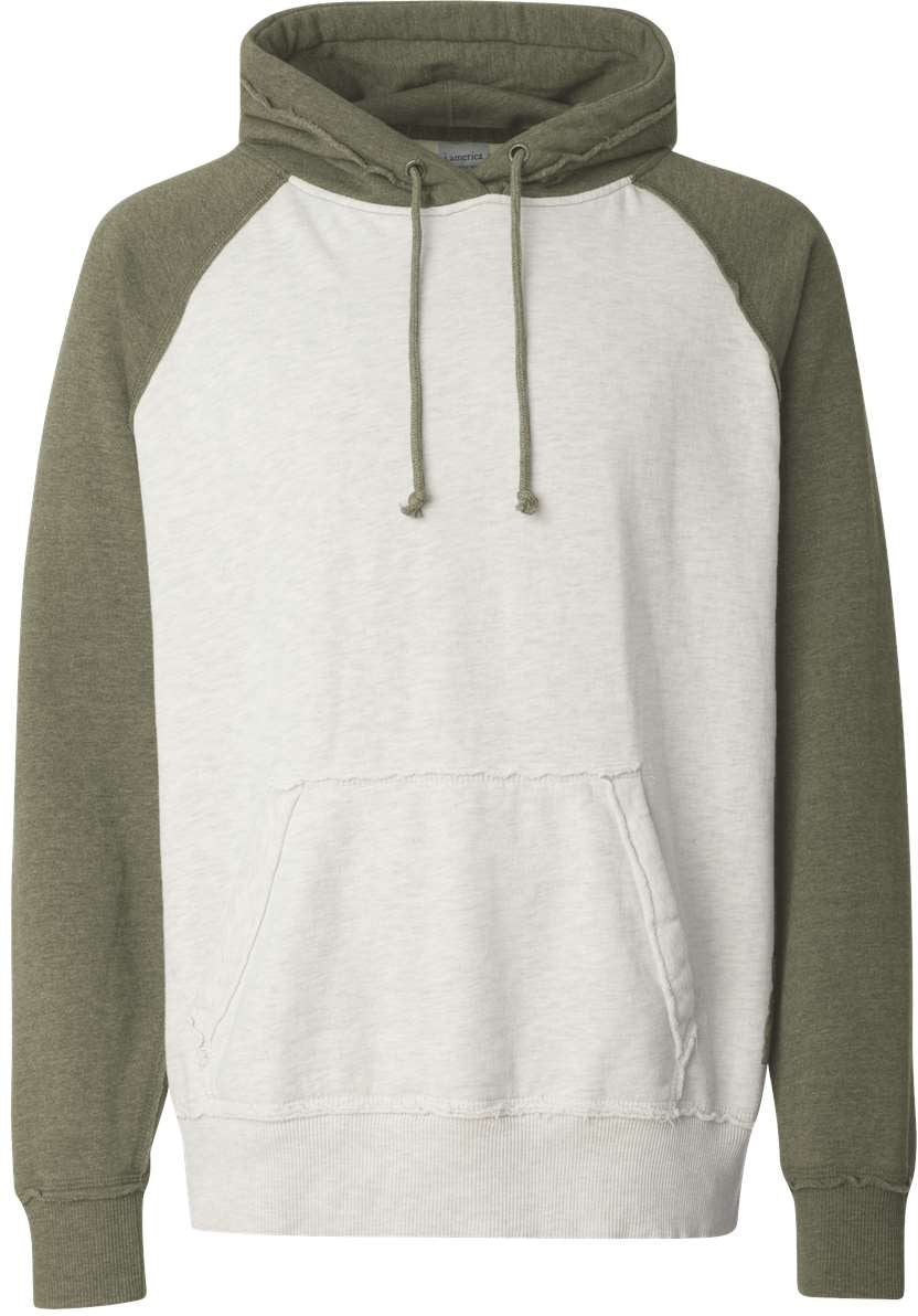 J America Vintage Heather Hooded Sweatshirt 