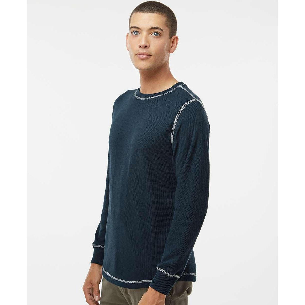 no-logo J America Vintage Thermal Long Sleeve T-Shirt-Men's T Shirts-J. America-Thread Logic
