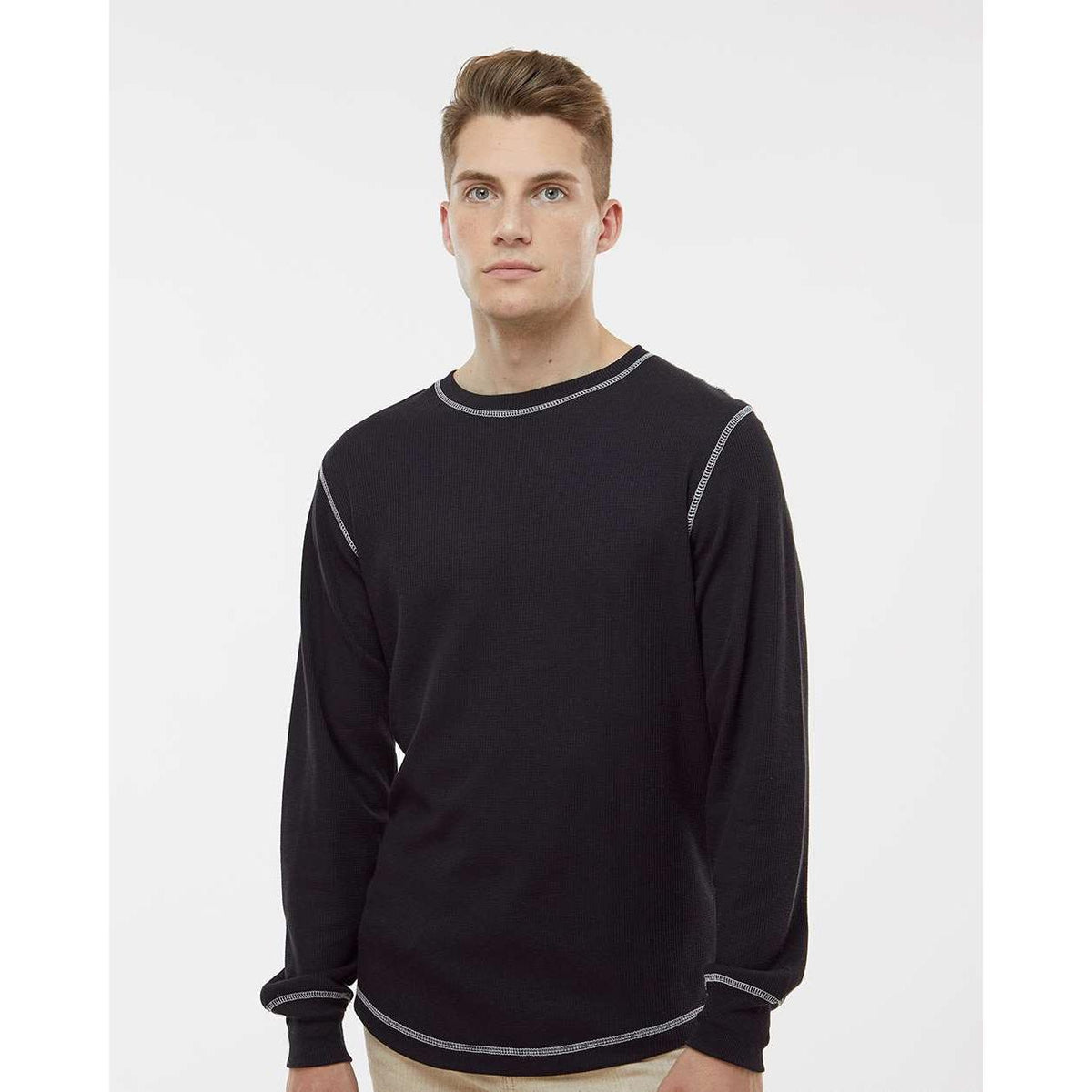 no-logo J America Vintage Thermal Long Sleeve T-Shirt-Men's T Shirts-J. America-Thread Logic