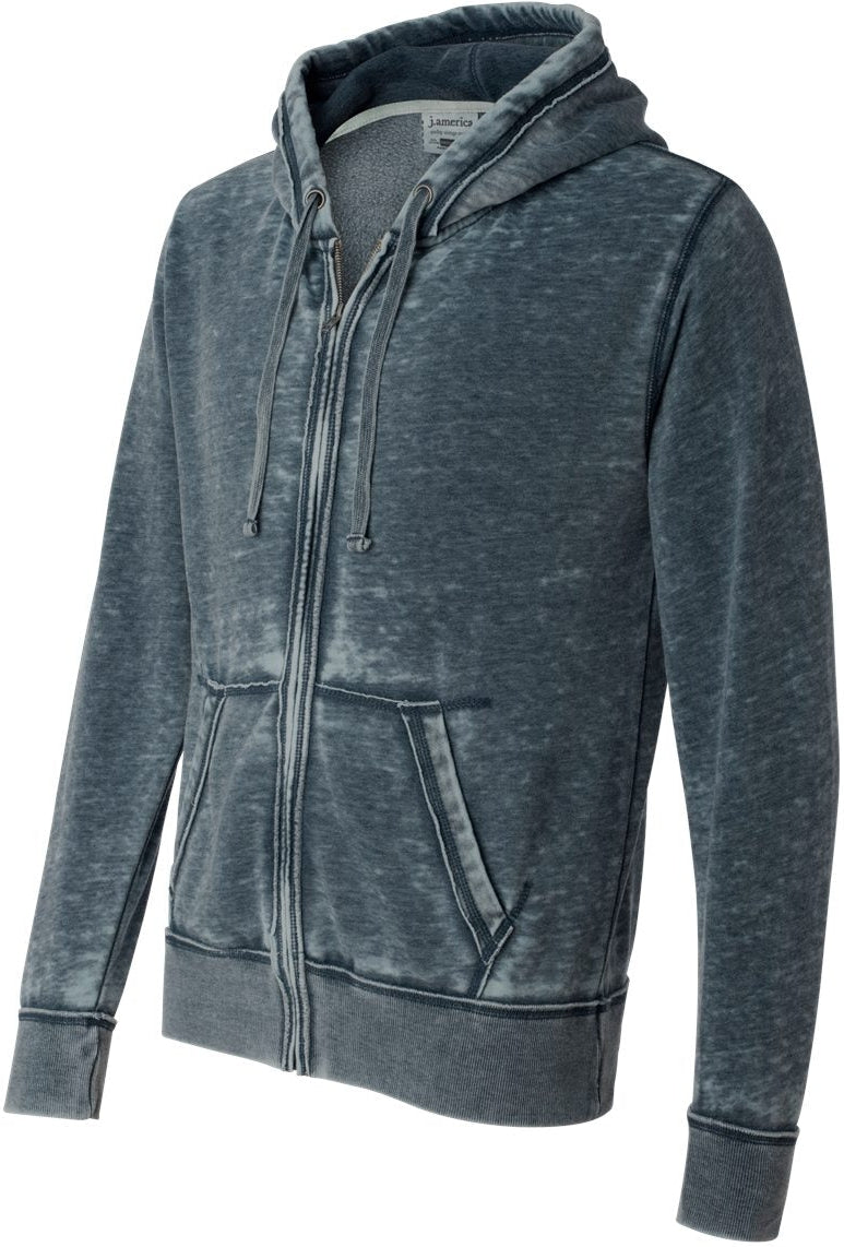 no-logo J America Vintage Zen Fleece Full-Zip Hooded Sweatshirt-Men's Layering-J. America-Thread Logic