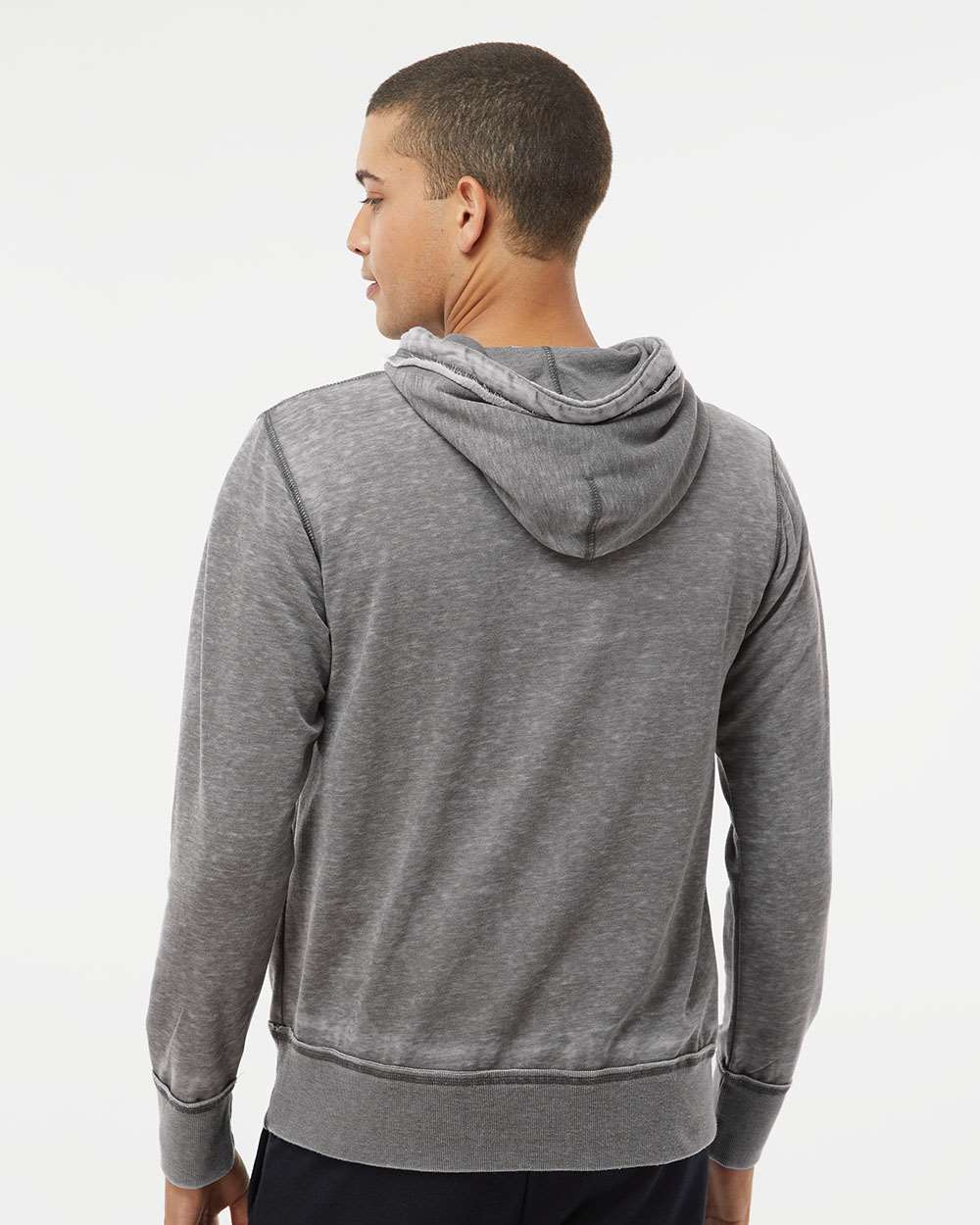 no-logo J America Vintage Zen Fleece Full-Zip Hooded Sweatshirt-Men's Layering-J. America-Thread Logic