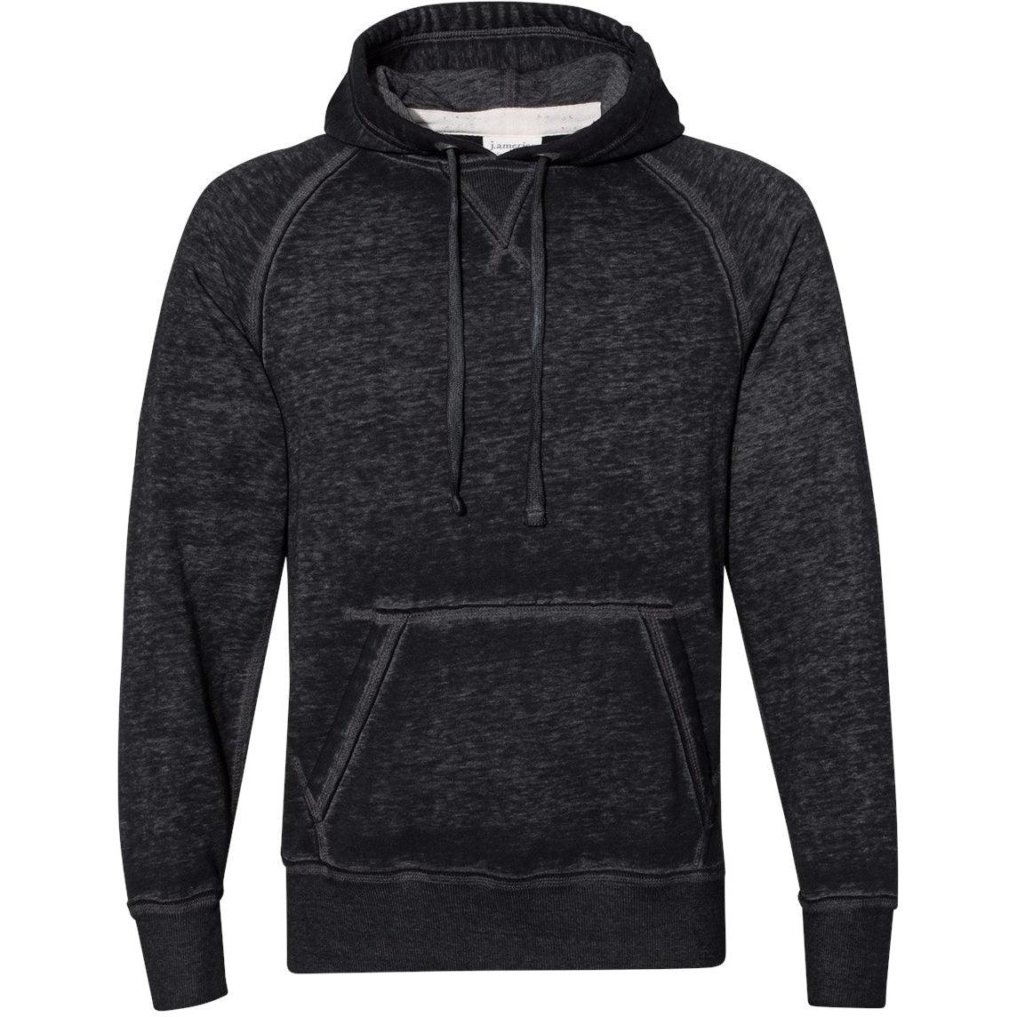 no-logo J America Vintage Zen Fleece Hooded Sweatshirt-Hoodies-J. America-Twisted Black-S-Thread Logic