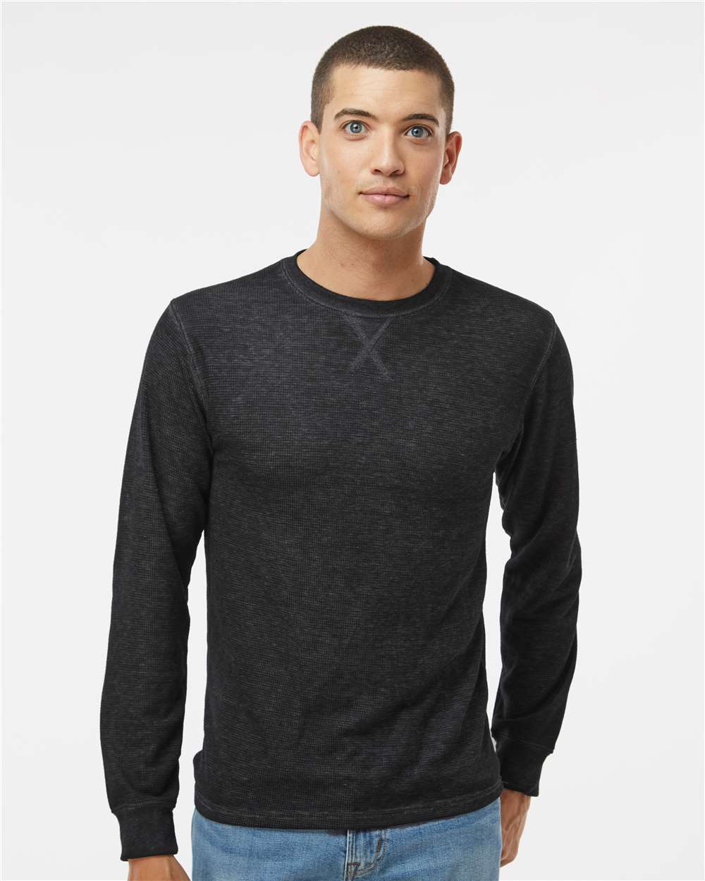 no-logo J America Vintage Zen Thermal Long Sleeve T-Shirt-Men's T Shirts-J. America-Thread Logic