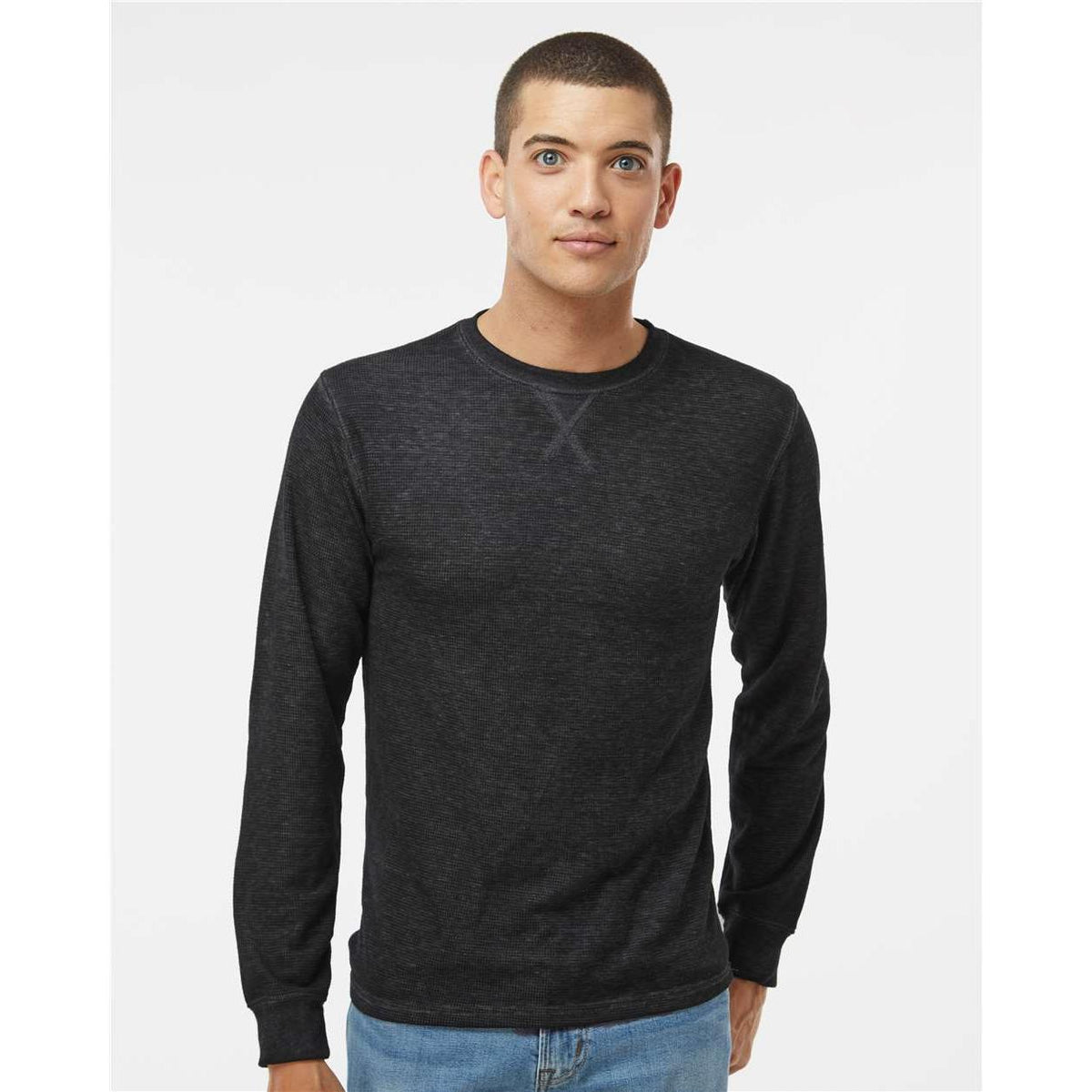 no-logo J America Vintage Zen Thermal Long Sleeve T-Shirt-Men's T Shirts-J. America-Thread Logic