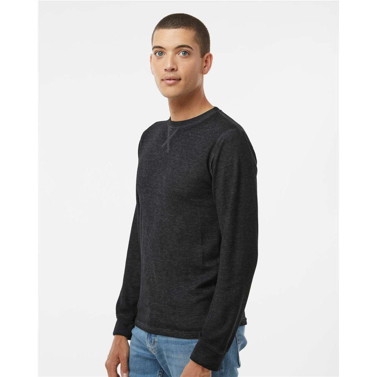 no-logo J America Vintage Zen Thermal Long Sleeve T-Shirt-Men's T Shirts-J. America-Thread Logic
