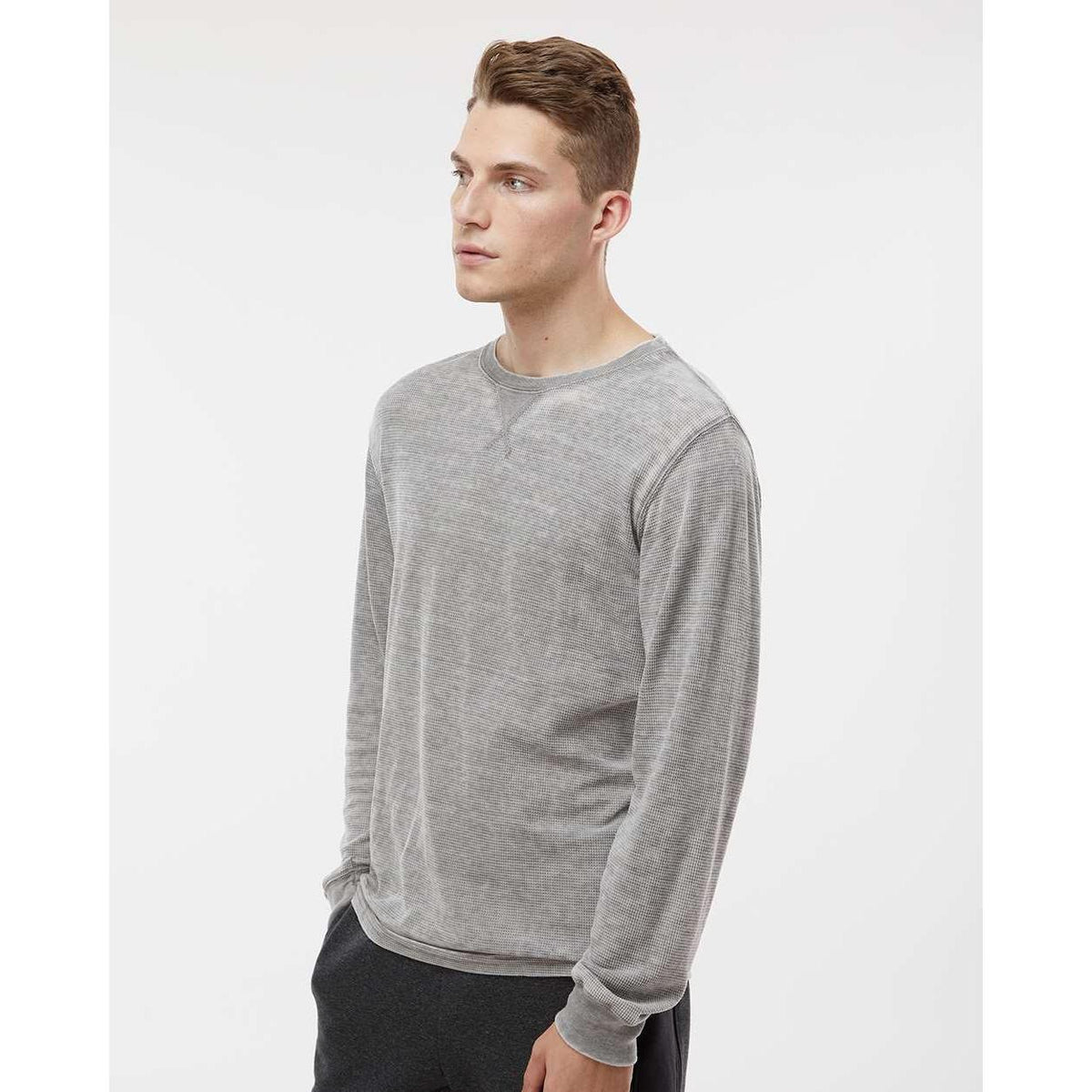 no-logo J America Vintage Zen Thermal Long Sleeve T-Shirt-Men's T Shirts-J. America-Thread Logic