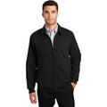 no-logo CLOSEOUT - Port Authority Casual Microfiber Jacket-Port Authority-Black/Pewter-XS-Thread Logic