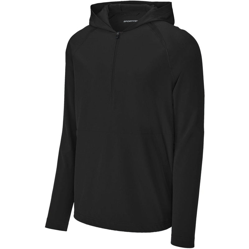 Sport-Tek Repeat 1/2-Zip Long Sleeve Hooded Jacket-Sport-Tek-Black-XS-Thread Logic