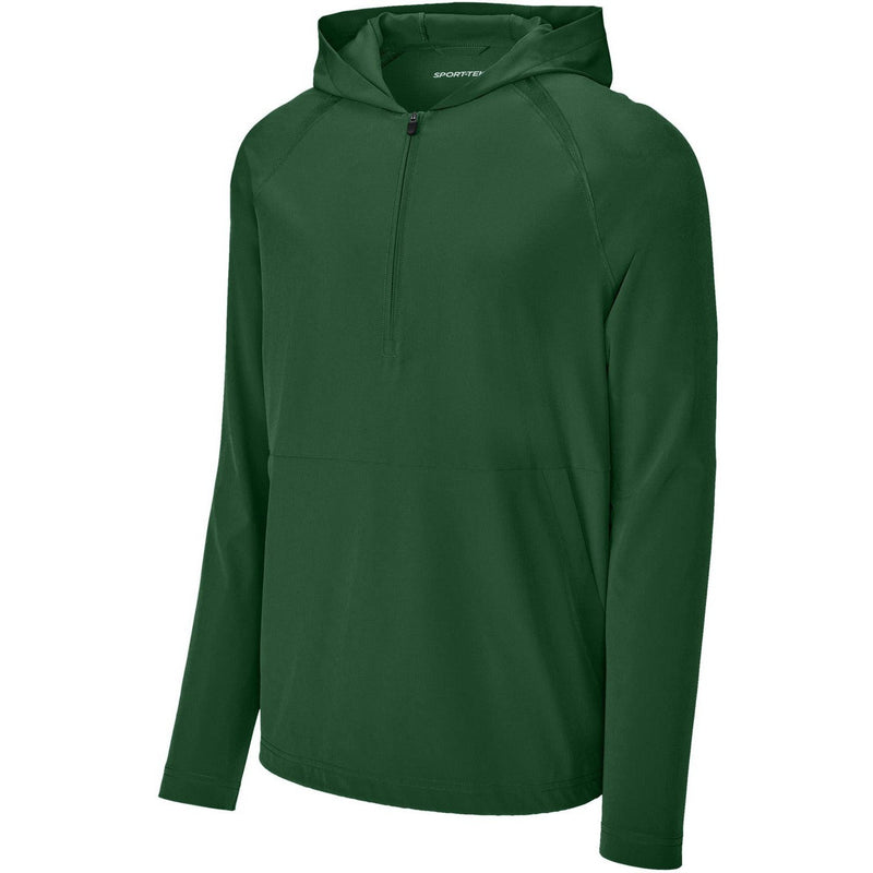 Sport-Tek Repeat 1/2-Zip Long Sleeve Hooded Jacket-Sport-Tek-Forest Green-XS-Thread Logic