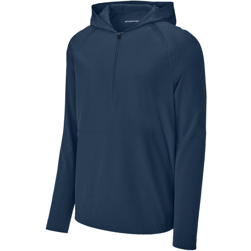 Sport-Tek Repeat 1/2-Zip Long Sleeve Hooded Jacket-Sport-Tek-True Navy-XS-Thread Logic