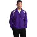 no-logo CLOSEOUT - Sport-Tek Tall Colorblock Raglan Jacket-Sport-Tek-Purple/White-XLT-Thread Logic