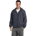 no-logo CLOSEOUT - Sport-Tek Tall Hooded Raglan Jacket-Sport-Tek-Graphite Grey-XLT-Thread Logic