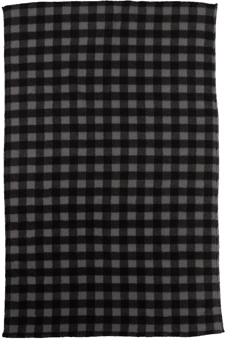 no-logo J. America Epic Sherpa Blanket-Accessories-J. America-Black/Charcoal Buffalo-1 Size-Thread Logic