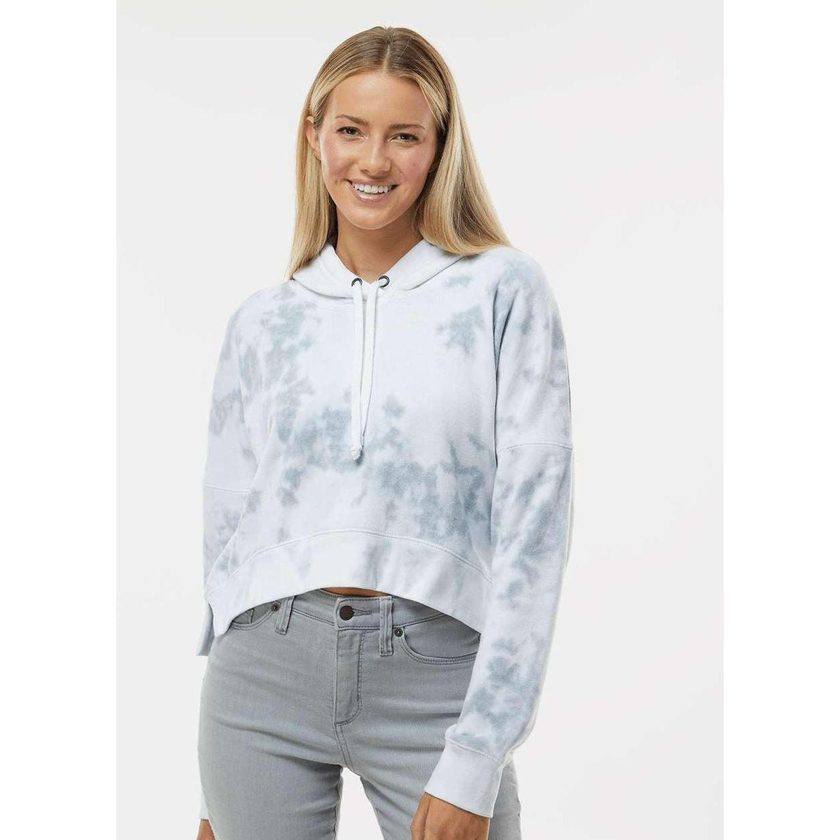 no-logo J. America Ladies Crop Hooded Sweatshirt-J. America-Thread Logic