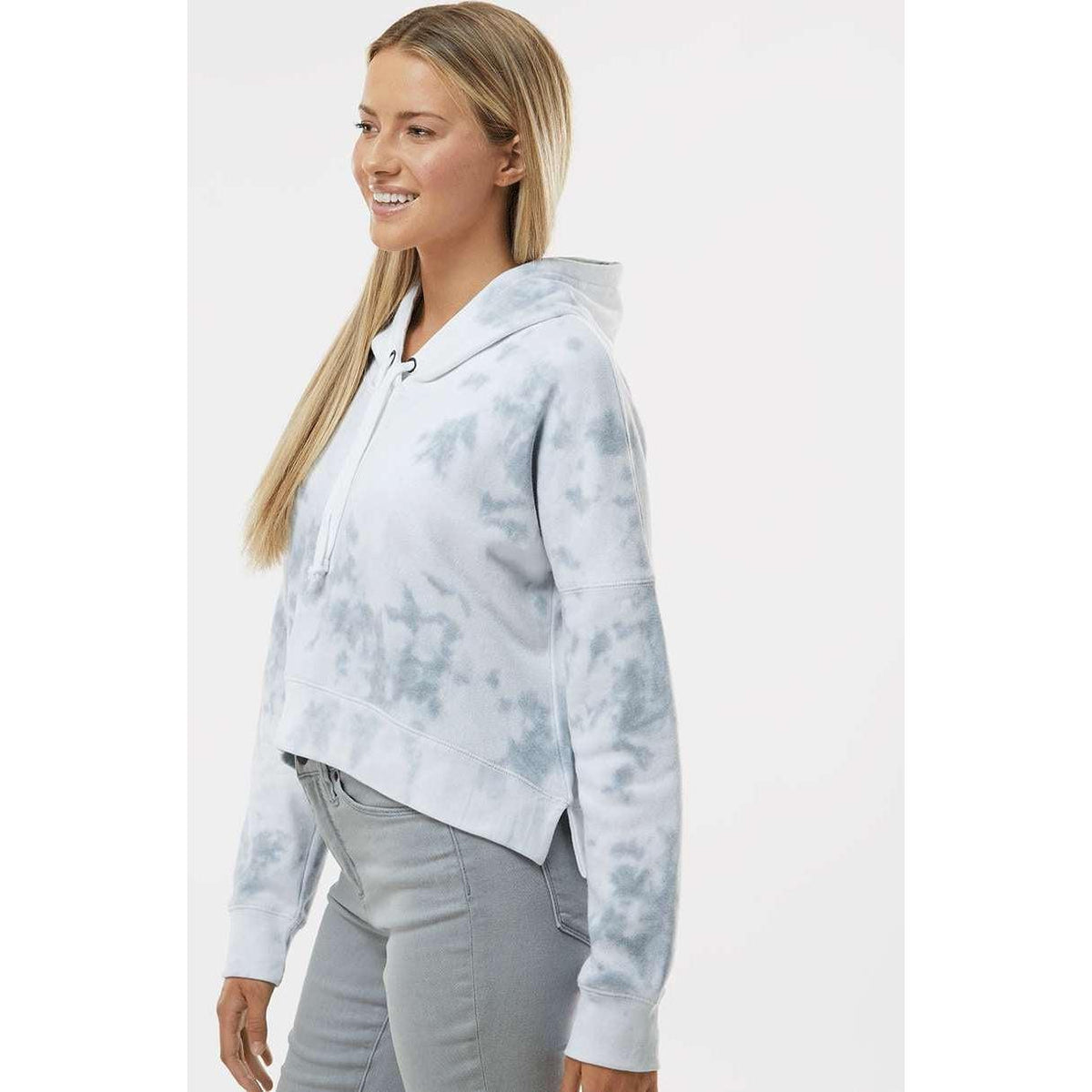 no-logo J. America Ladies Crop Hooded Sweatshirt-J. America-Thread Logic
