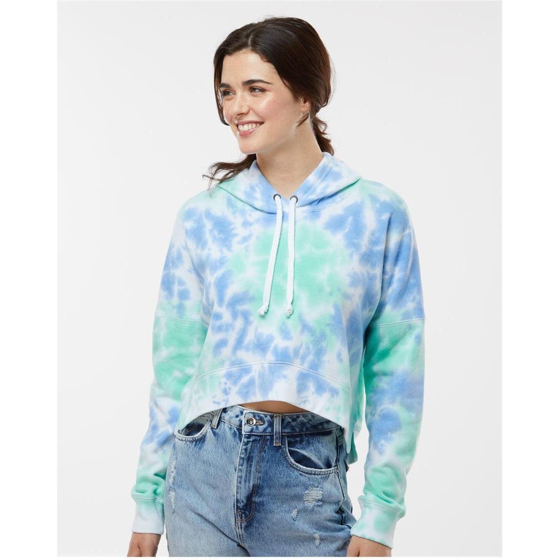 no-logo J. America Ladies Crop Hooded Sweatshirt-J. America-Thread Logic