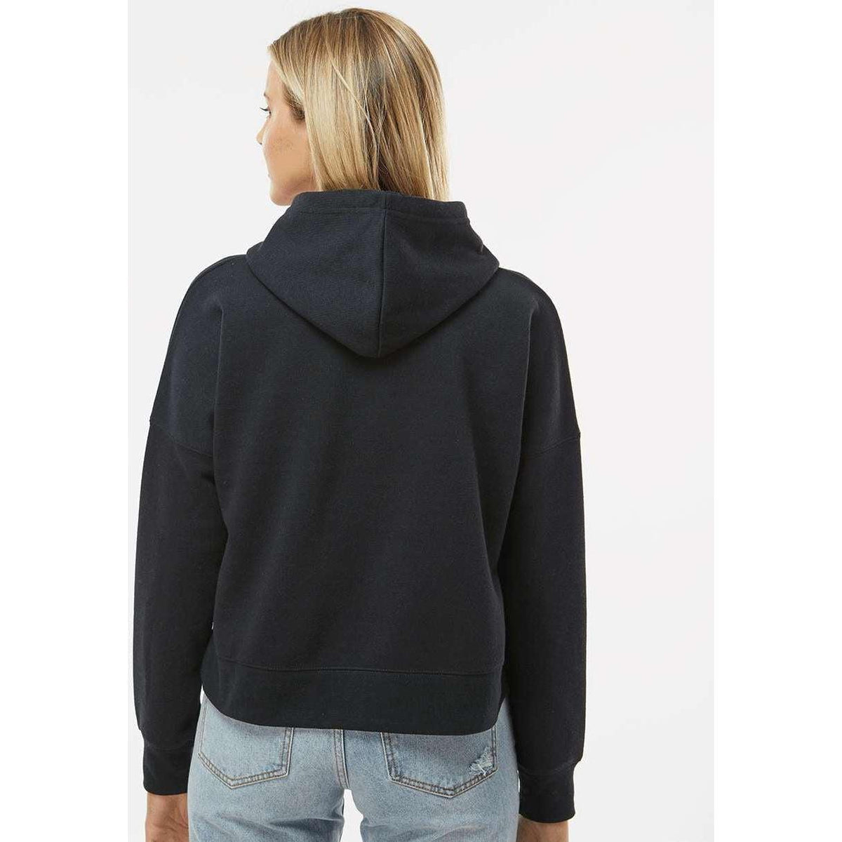 no-logo J. America Ladies Crop Hooded Sweatshirt-J. America-Thread Logic