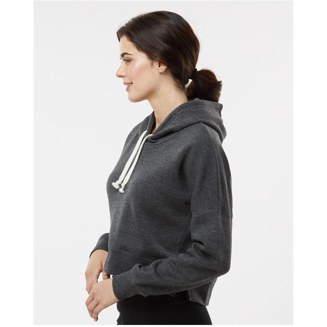 no-logo J. America Ladies Crop Hooded Sweatshirt-J. America-Thread Logic
