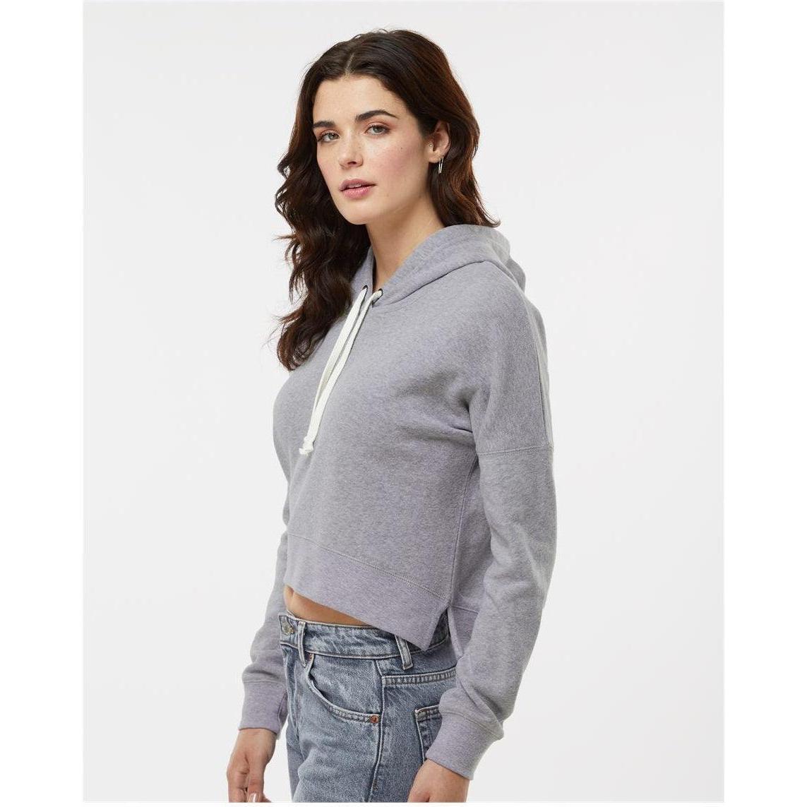 no-logo J. America Ladies Crop Hooded Sweatshirt-J. America-Thread Logic