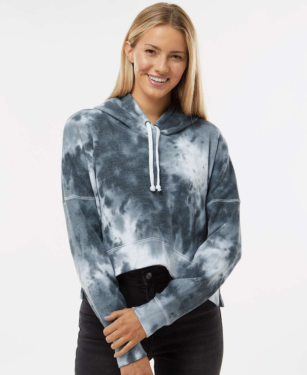 no-logo J. America Ladies Crop Hooded Sweatshirt-J. America-Thread Logic