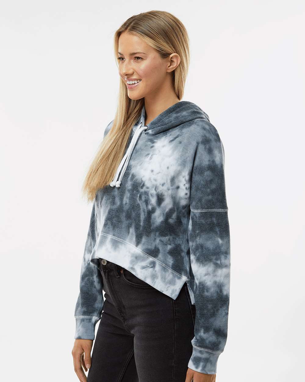 no-logo J. America Ladies Crop Hooded Sweatshirt-J. America-Thread Logic