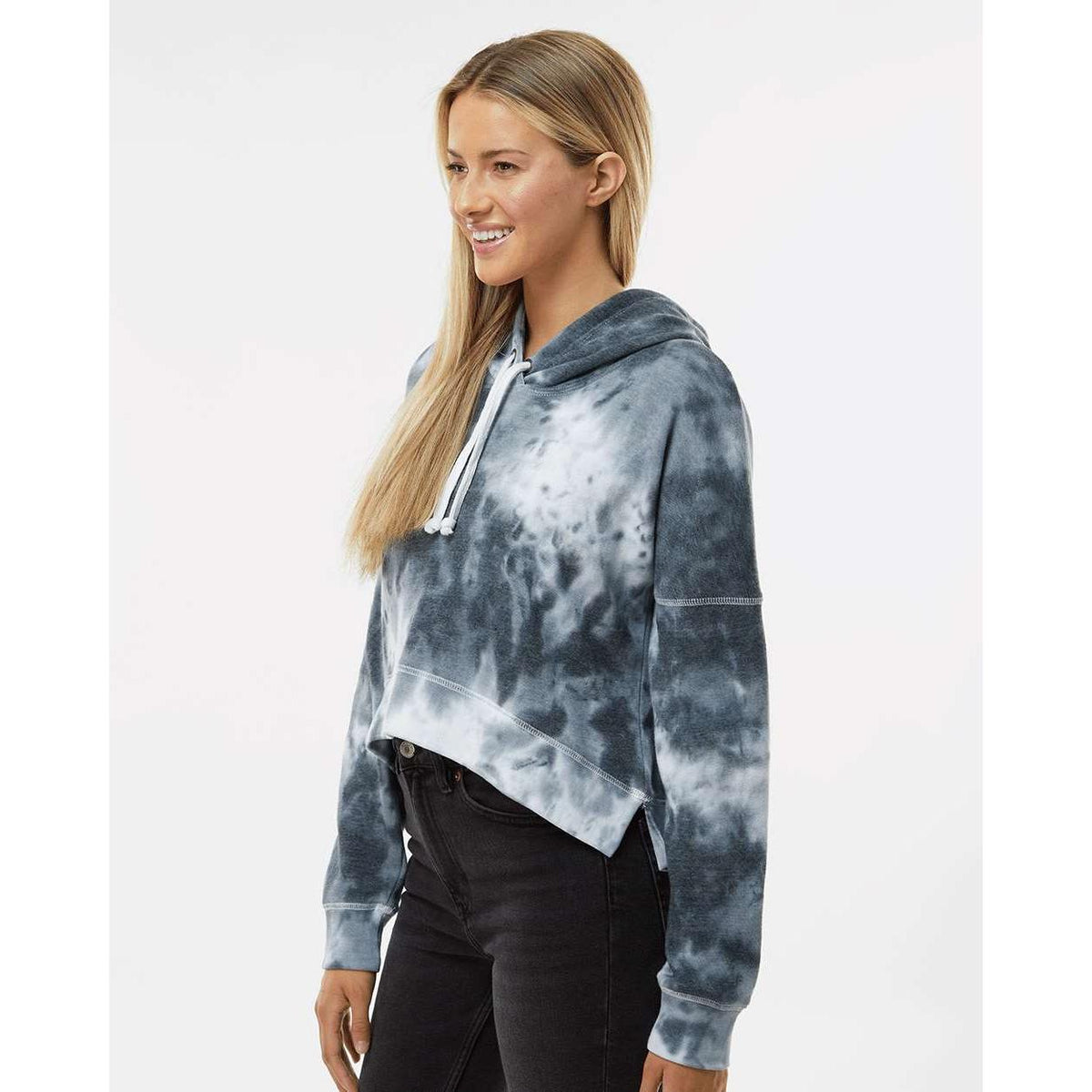 no-logo J. America Ladies Crop Hooded Sweatshirt-J. America-Thread Logic