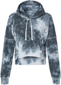 J. America Ladies Crop Hooded Sweatshirt