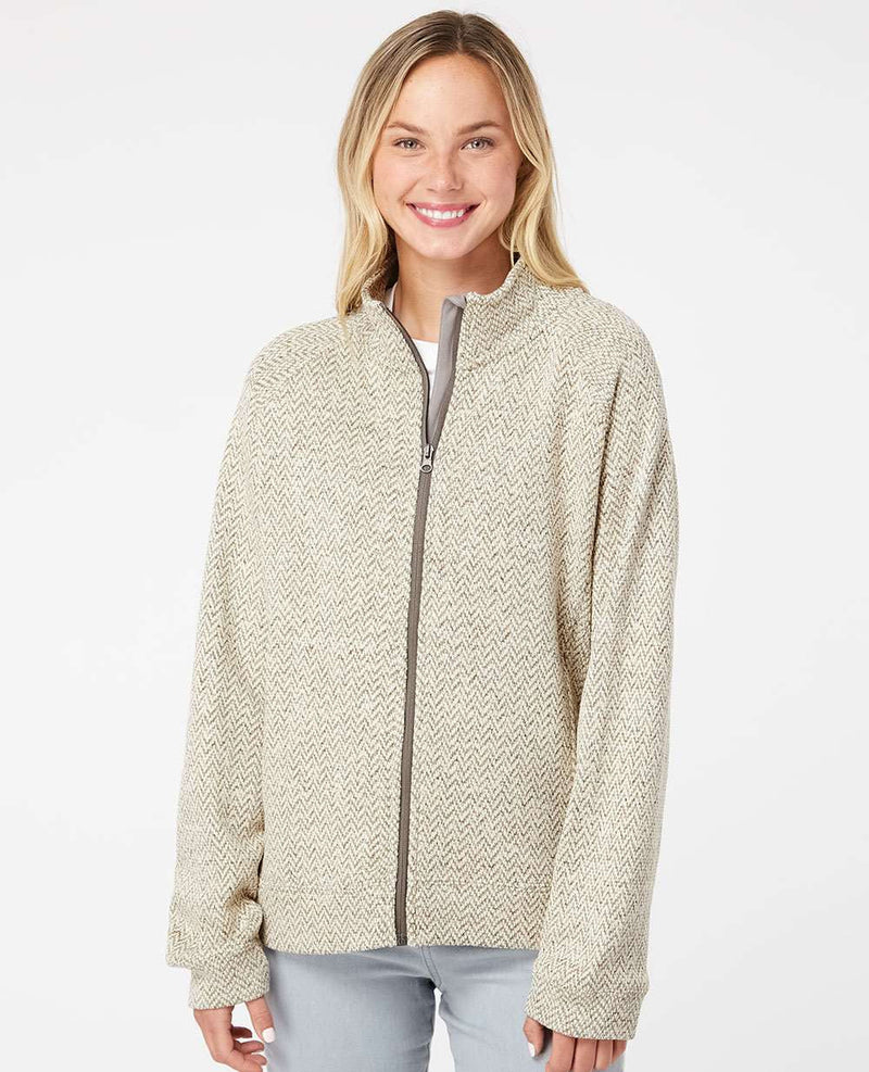 no-logo J. America Ladies Traverse Full-Zip Sweatshirt-Fleece-J. America-Thread Logic