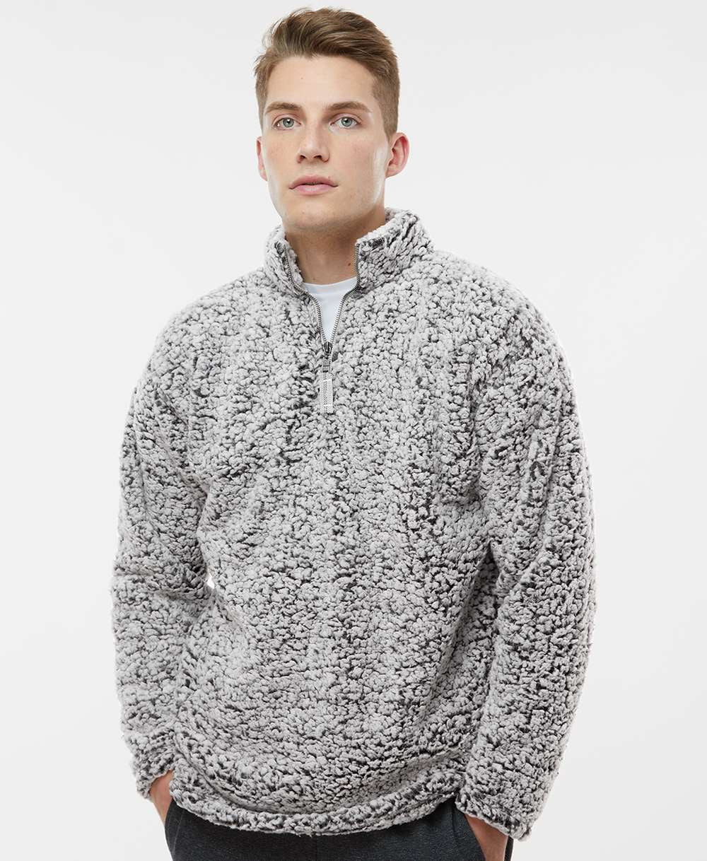 no-logo J. America Sherpa Quarter-Zip Pullover-Fleece-J. America-Thread Logic