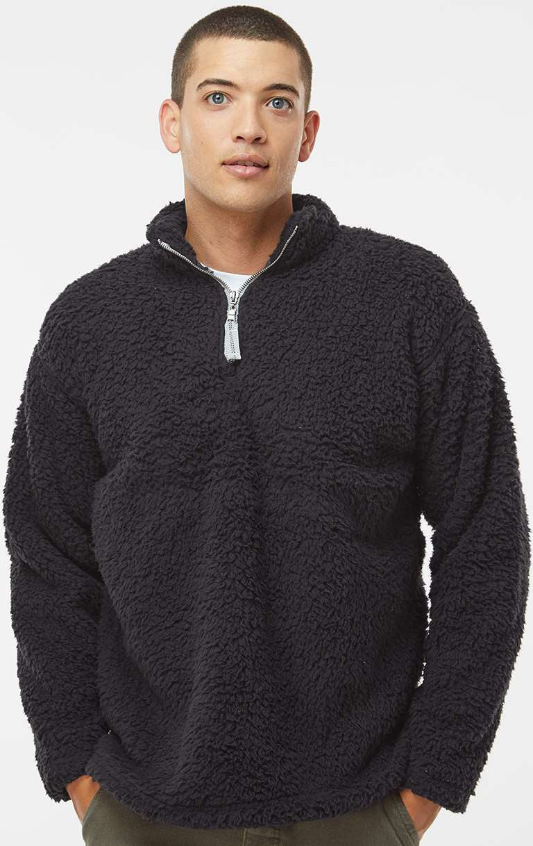 no-logo J. America Sherpa Quarter-Zip Pullover-Fleece-J. America-Thread Logic