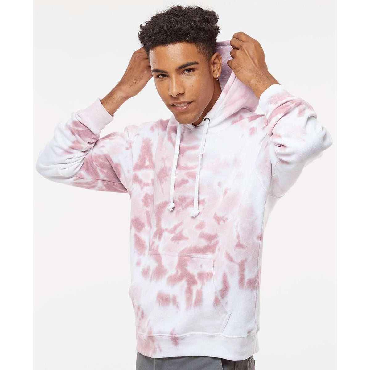 no-logo J. America Tie-Dyed Fleece Hooded Sweatshirt-J. America-Thread Logic