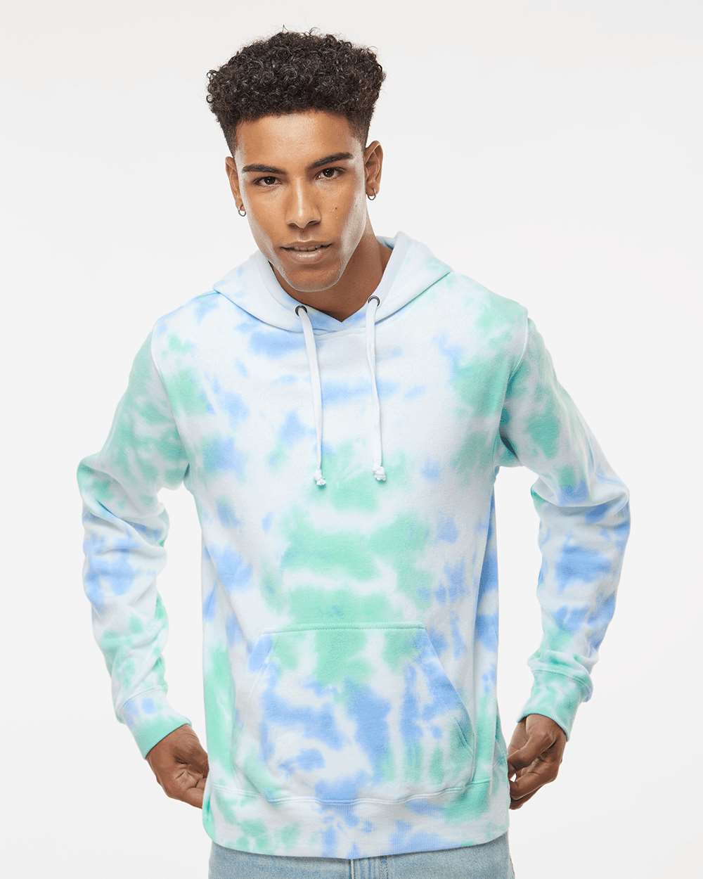no-logo J. America Tie-Dyed Fleece Hooded Sweatshirt-J. America-Thread Logic