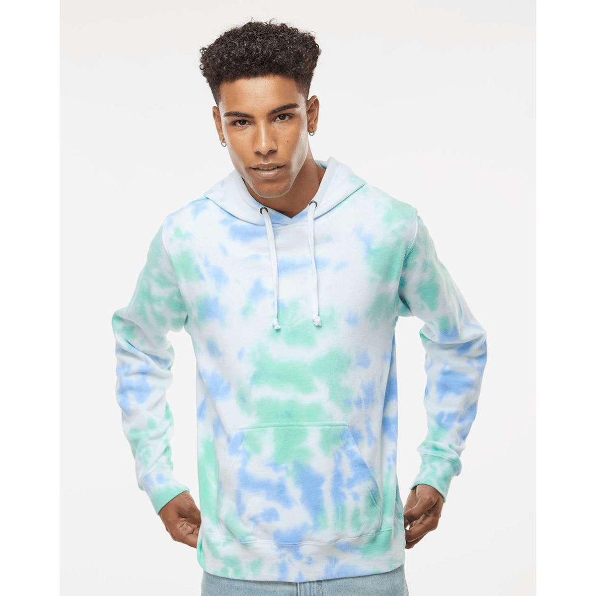 no-logo J. America Tie-Dyed Fleece Hooded Sweatshirt-J. America-Thread Logic