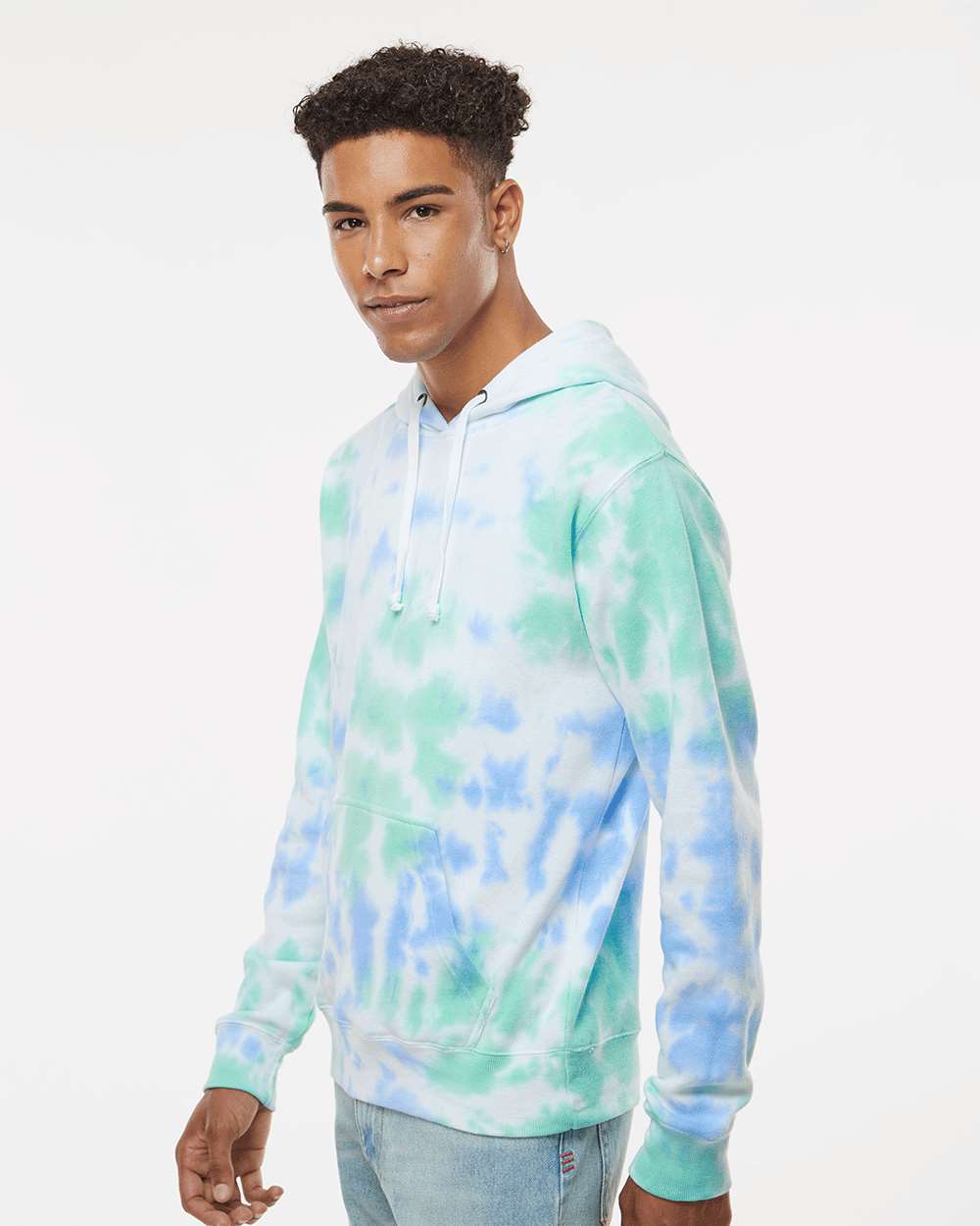 no-logo J. America Tie-Dyed Fleece Hooded Sweatshirt-J. America-Thread Logic