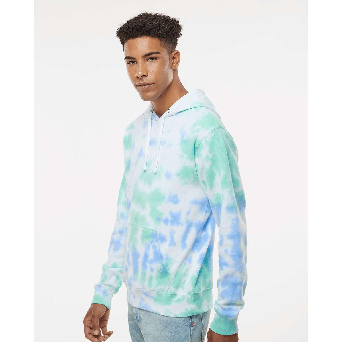 no-logo J. America Tie-Dyed Fleece Hooded Sweatshirt-J. America-Thread Logic