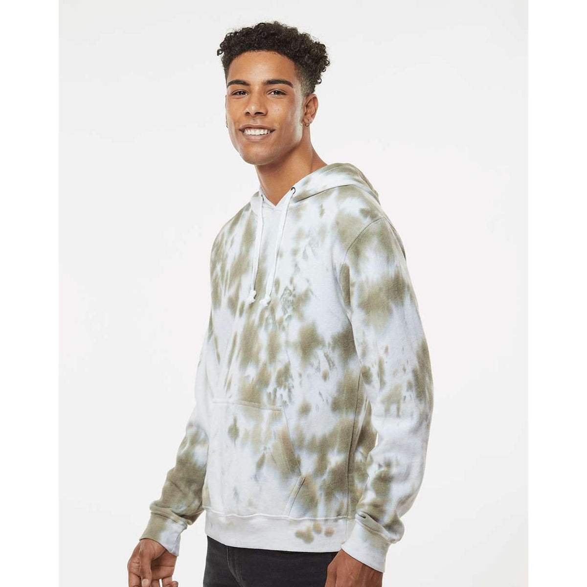 no-logo J. America Tie-Dyed Fleece Hooded Sweatshirt-J. America-Thread Logic