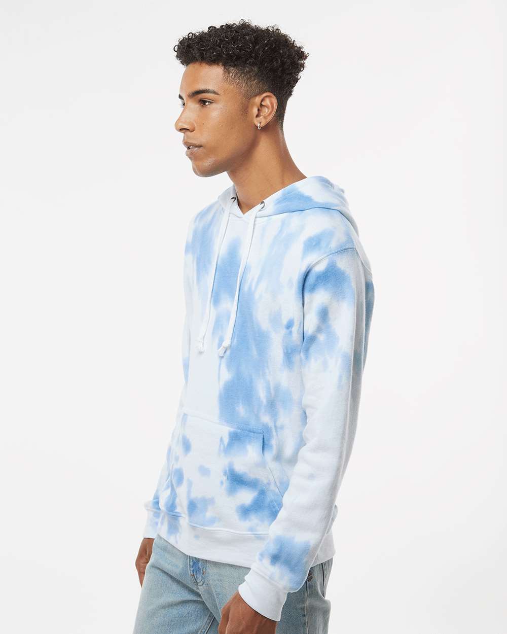 no-logo J. America Tie-Dyed Fleece Hooded Sweatshirt-J. America-Thread Logic