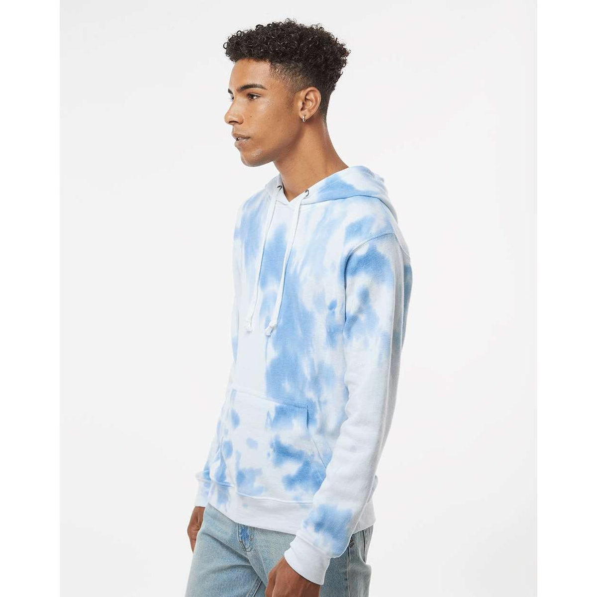 no-logo J. America Tie-Dyed Fleece Hooded Sweatshirt-J. America-Thread Logic