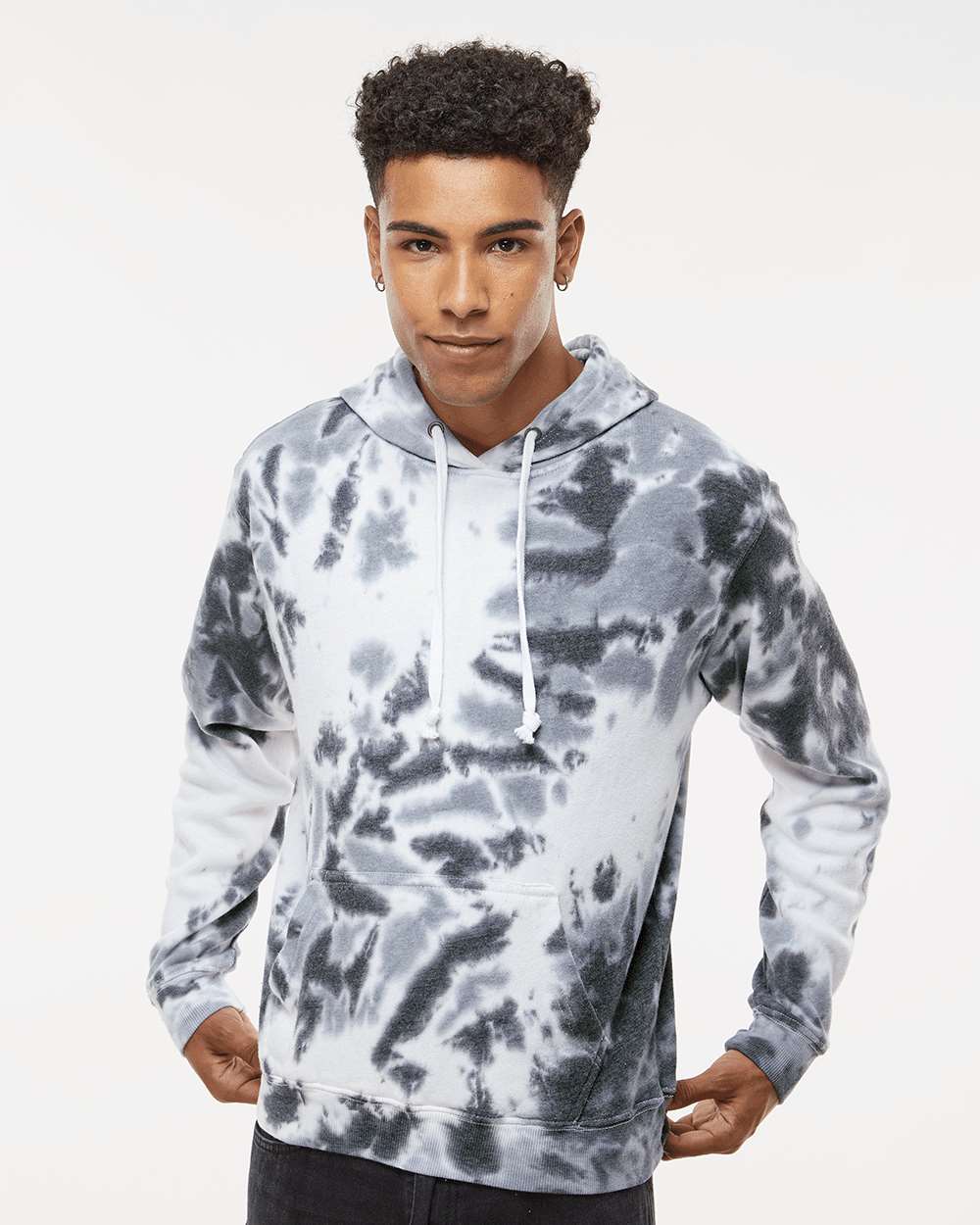 no-logo J. America Tie-Dyed Fleece Hooded Sweatshirt-J. America-Thread Logic