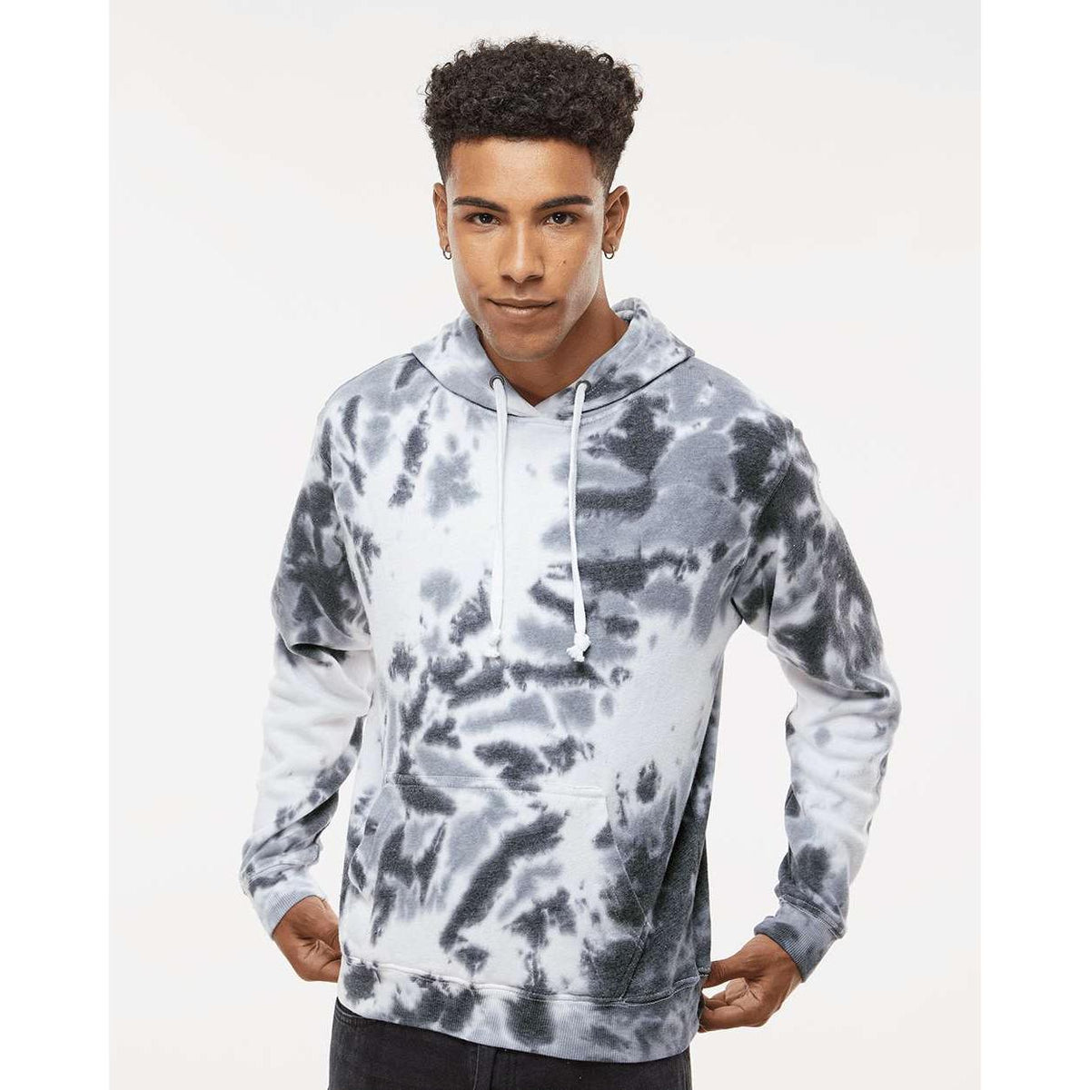 no-logo J. America Tie-Dyed Fleece Hooded Sweatshirt-J. America-Thread Logic