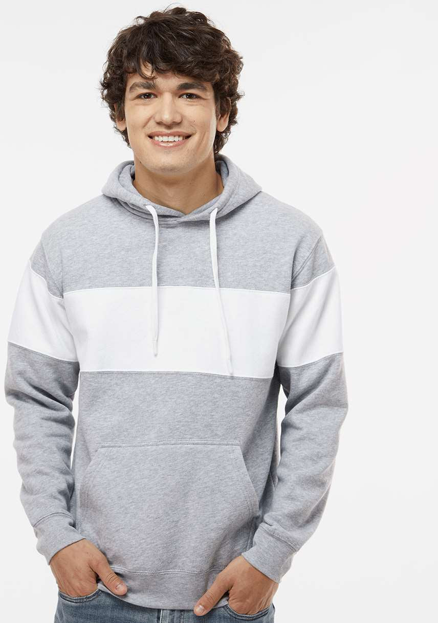no-logo J. America Varsity Fleece Colorblocked Hooded Sweatshirt-Fleece-J. America-Thread Logic