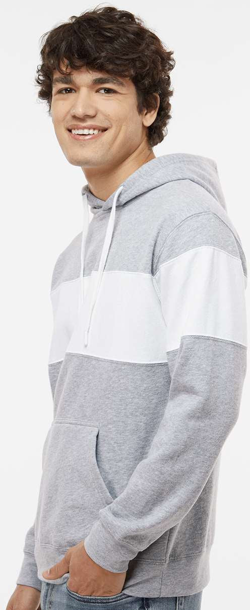 no-logo J. America Varsity Fleece Colorblocked Hooded Sweatshirt-Fleece-J. America-Thread Logic