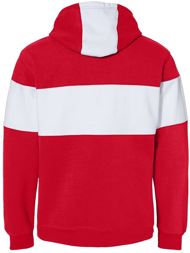 no-logo J. America Varsity Fleece Colorblocked Hooded Sweatshirt-Fleece-J. America-Thread Logic