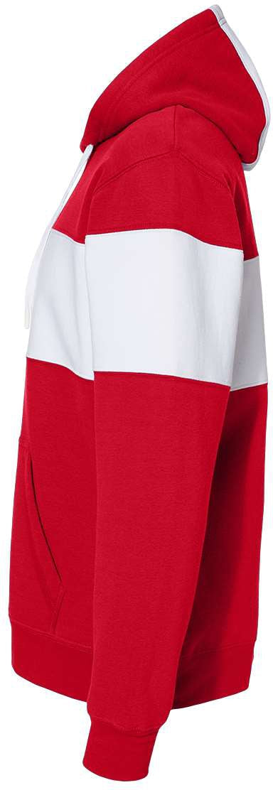 no-logo J. America Varsity Fleece Colorblocked Hooded Sweatshirt-Fleece-J. America-Thread Logic
