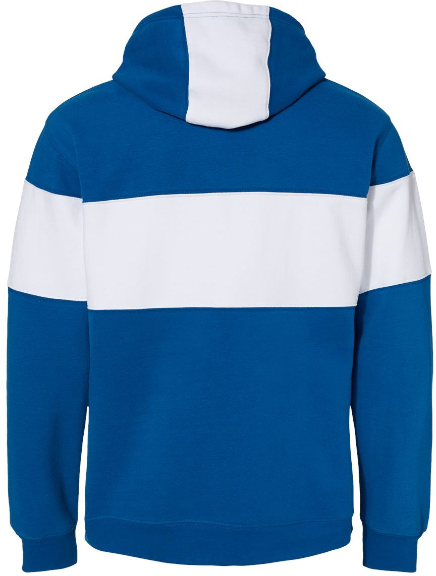 no-logo J. America Varsity Fleece Colorblocked Hooded Sweatshirt-Fleece-J. America-Thread Logic