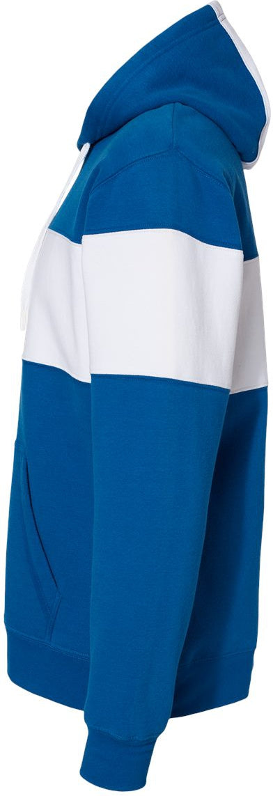 no-logo J. America Varsity Fleece Colorblocked Hooded Sweatshirt-Fleece-J. America-Thread Logic